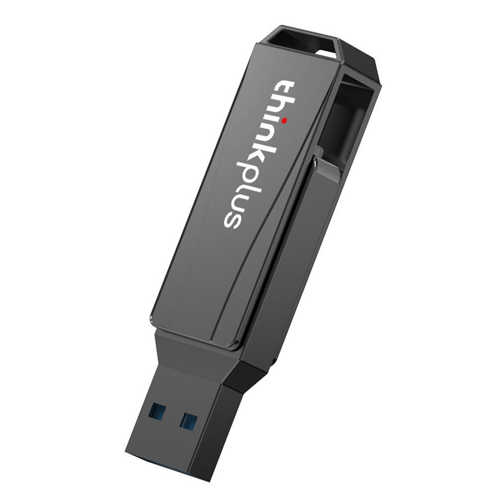 Lenovo Thinkplus MU252 16GB Rotation Design USB C 3.1 Thumb Flash Drive USB+Type C 2-in-1 Memory Stick 80-100MB / S Data Reading Speed