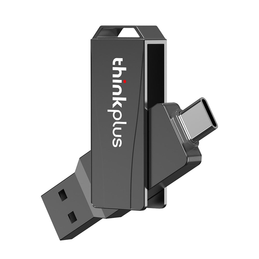 Lenovo Thinkplus MU252 128GB USB / Type-C Rotating Data Transfer U-Disk Memory Stick High Speed USB-C 3.1 Flash Drive