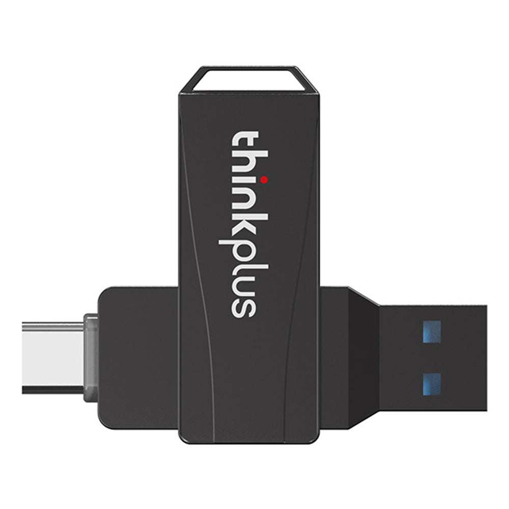 Lenovo Thinkplus MU252 128GB USB / Type-C Rotating Data Transfer U-Disk Memory Stick High Speed USB-C 3.1 Flash Drive