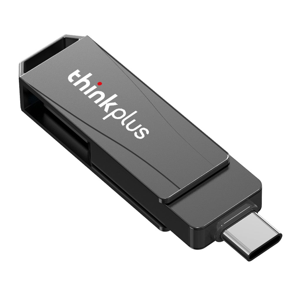 Lenovo Thinkplus MU252 128GB USB / Type-C Rotating Data Transfer U-Disk Memory Stick High Speed USB-C 3.1 Flash Drive