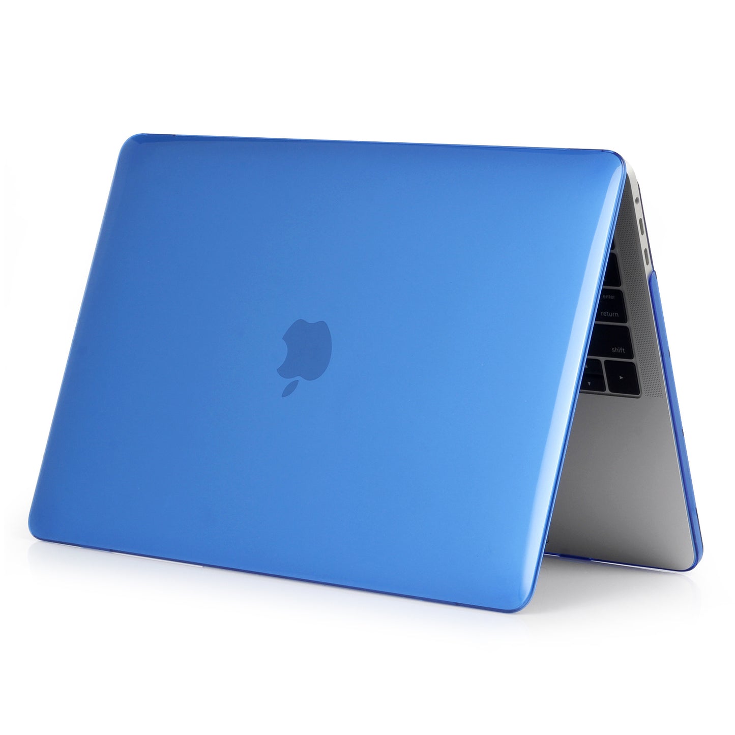 Shock Absorption Hard Shell for MacBook Pro 13 inch A1706 / A1708 / A1989 / A2159 / A2251 / A2289 / A2338, See-through Design Protective Cover - Dark Blue