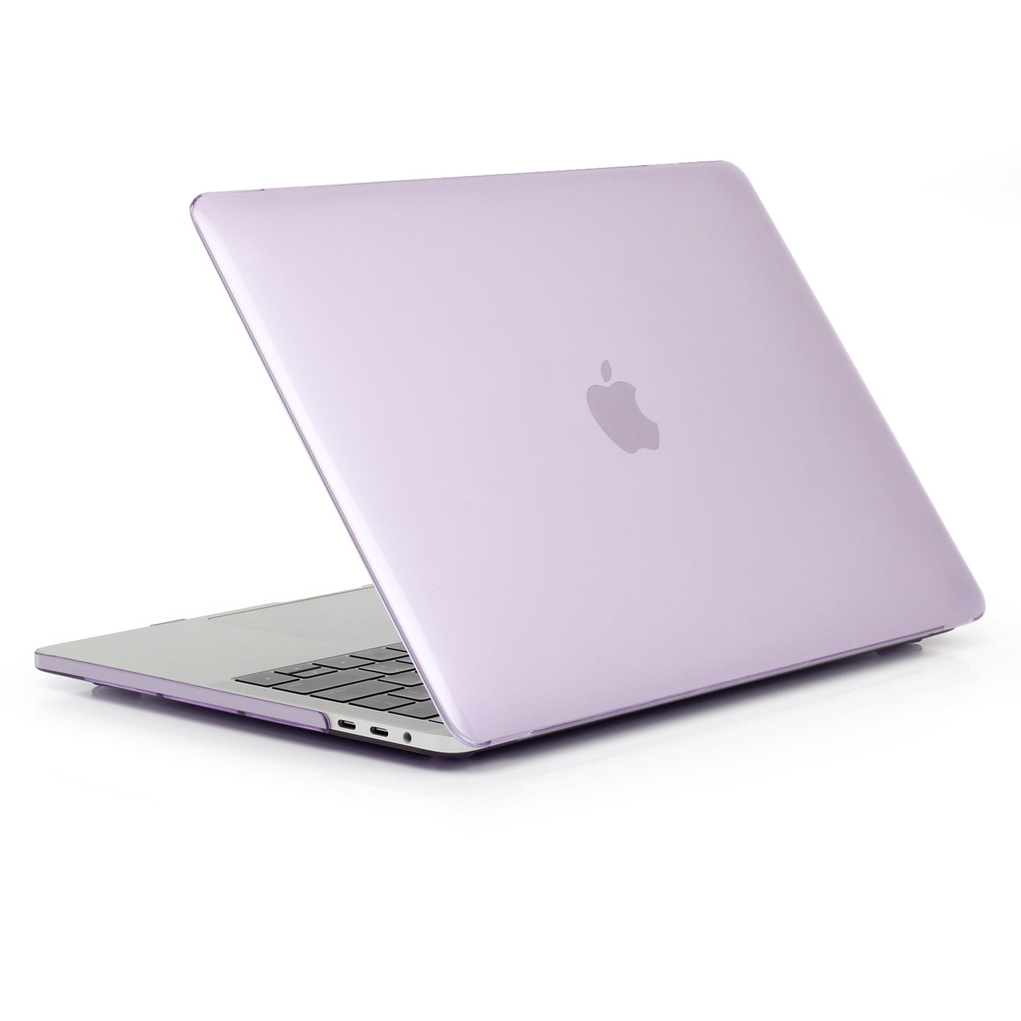 Shock Absorption Hard Shell for MacBook Pro 13 inch A1706 / A1708 / A1989 / A2159 / A2251 / A2289 / A2338, See-through Design Protective Cover - Purple