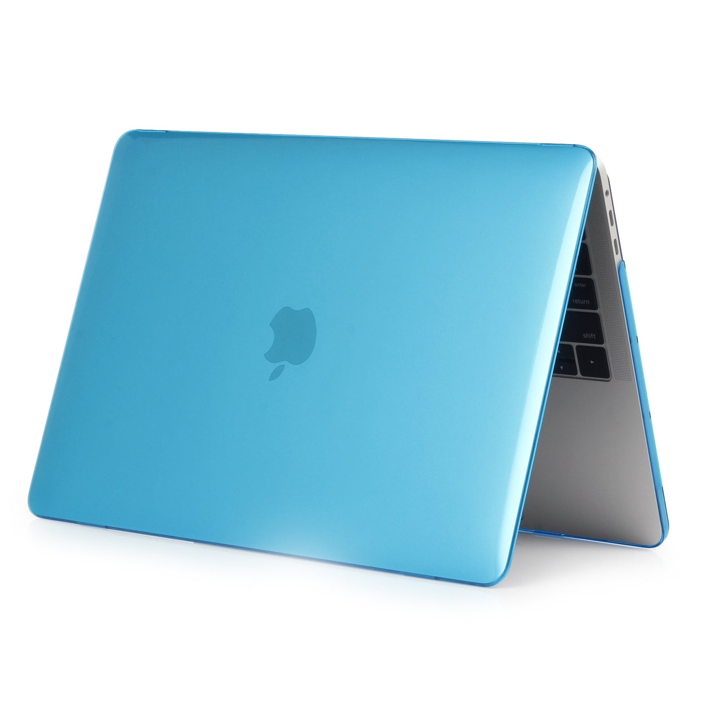 Shock Absorption Hard Shell for MacBook Pro 13 inch A1706 / A1708 / A1989 / A2159 / A2251 / A2289 / A2338, See-through Design Protective Cover - Baby Blue