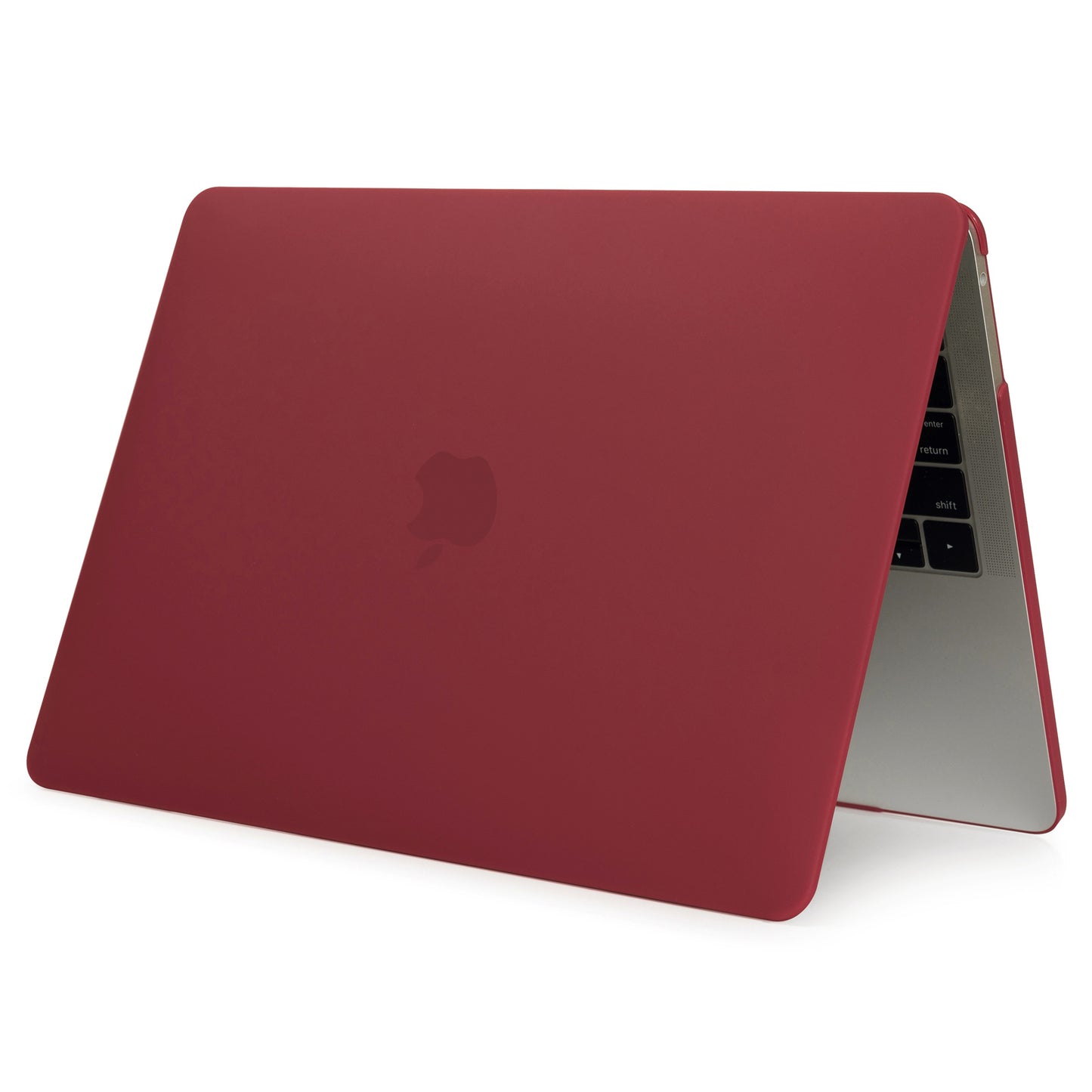 Matte PC Front and Back Protective Phone Case Mobile Phone Bag Shell for MacBook Pro 13 inch A1706 / A1708 / A1989 / A2159 / A2251 / A2289 / A2338 - Wine Red