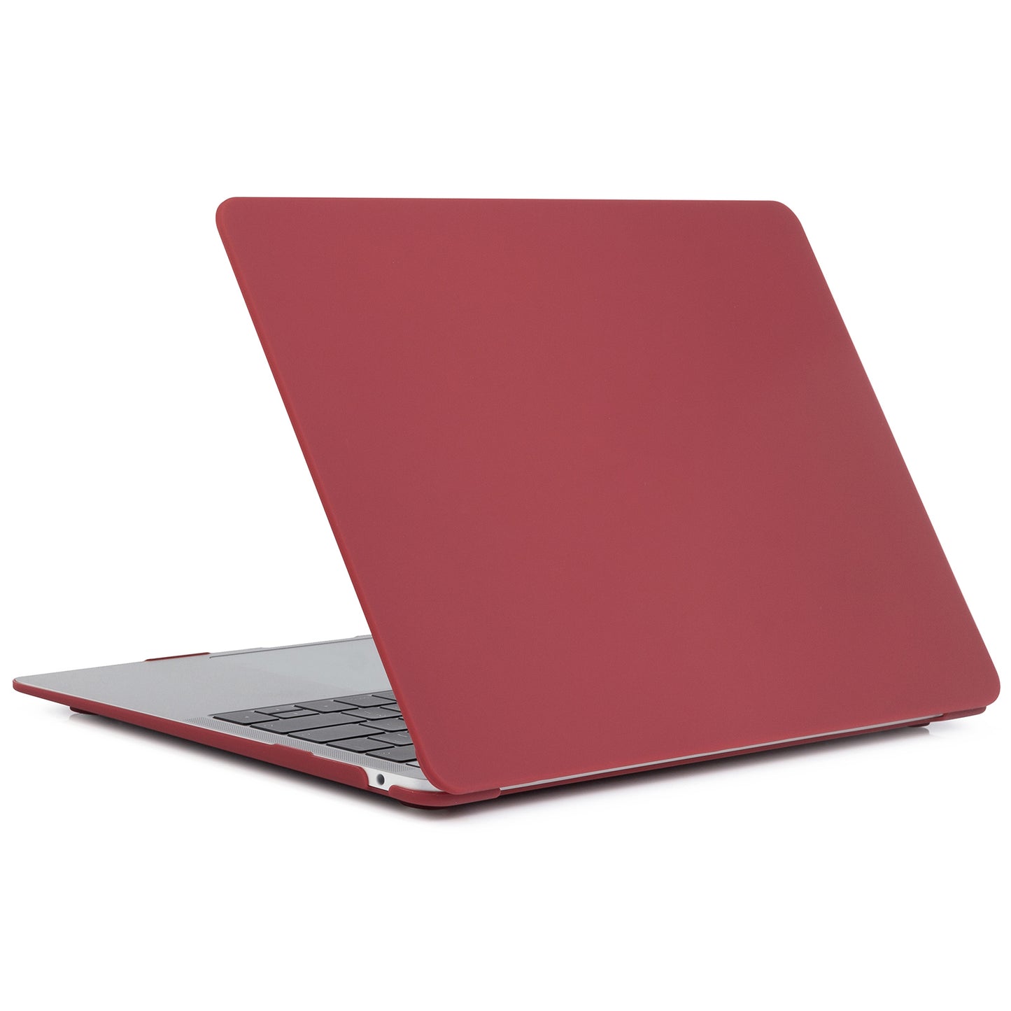 Matte Plastic Front and Back Protective Shell for MacBook Air 13&quot; (2020) - Wine Red