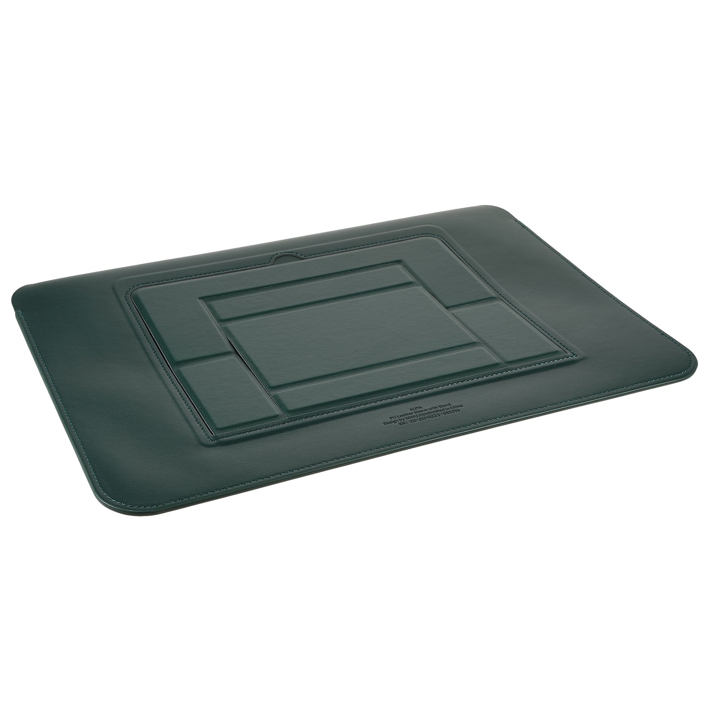 Wiwu Skinpro Ultra-thin Leather Laptop Stand Sleeve Pouch Bag for MacBook Air 13.3 inch 2011/2012 (A1369/A1466/A1278/A1425/A1502) - Blackish Green