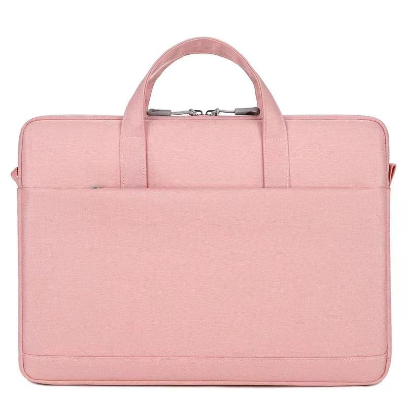 Simple Style Laptop Case Large Laptop Sleeve Durable Computer Carrying Case for 15-15.6 inch Laptop - Pink