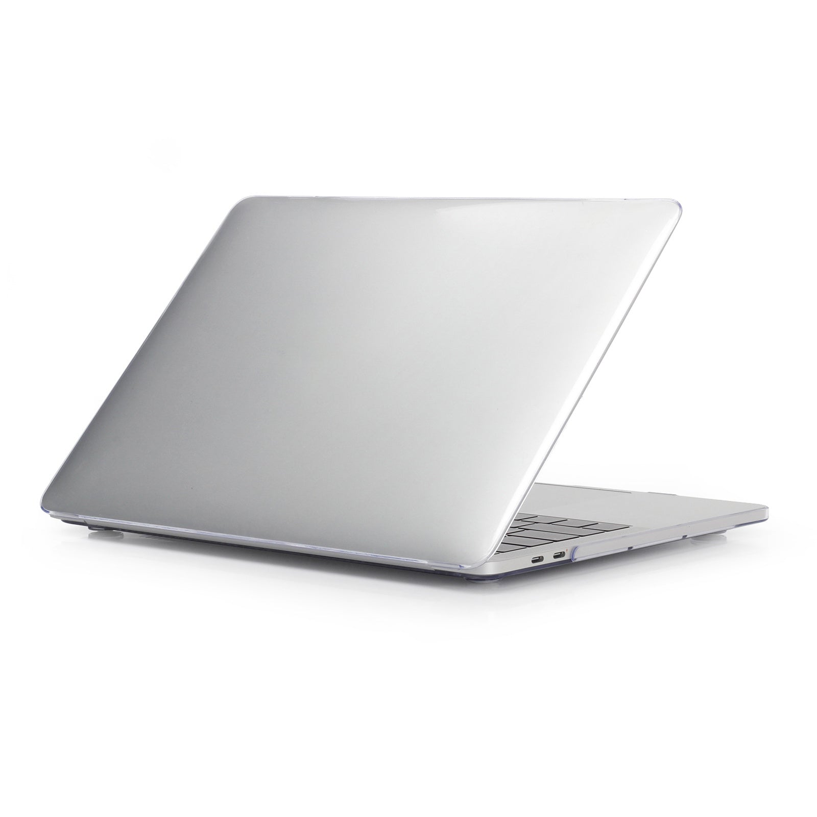 Front and Back Protective Shell Clear PC Cover with Hollow-out Bottom for MacBook Pro 14.2-inch (A2442) 2021 - Transparent