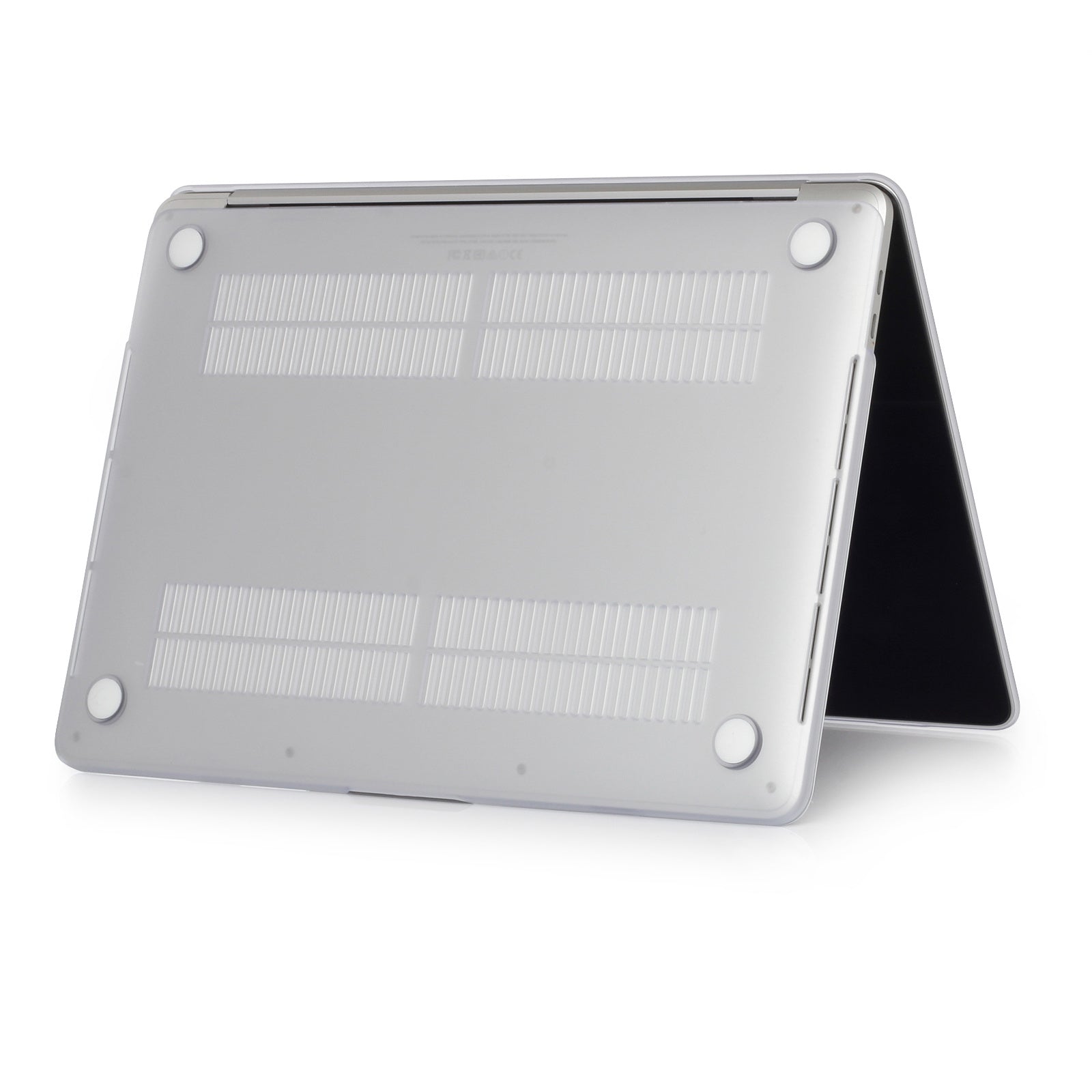 Front and Back Protective Shell Clear PC Cover with Hollow-out Bottom for MacBook Pro 14.2-inch (A2442) 2021 - Transparent