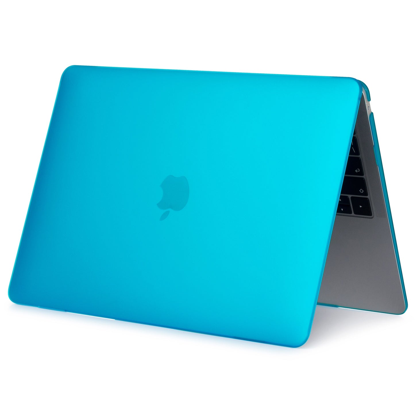 For MacBook Pro 14 inch (2021) (A2442) Anti-fingerprint Matte PC Front and Back Protective Shell - Aqua Blue