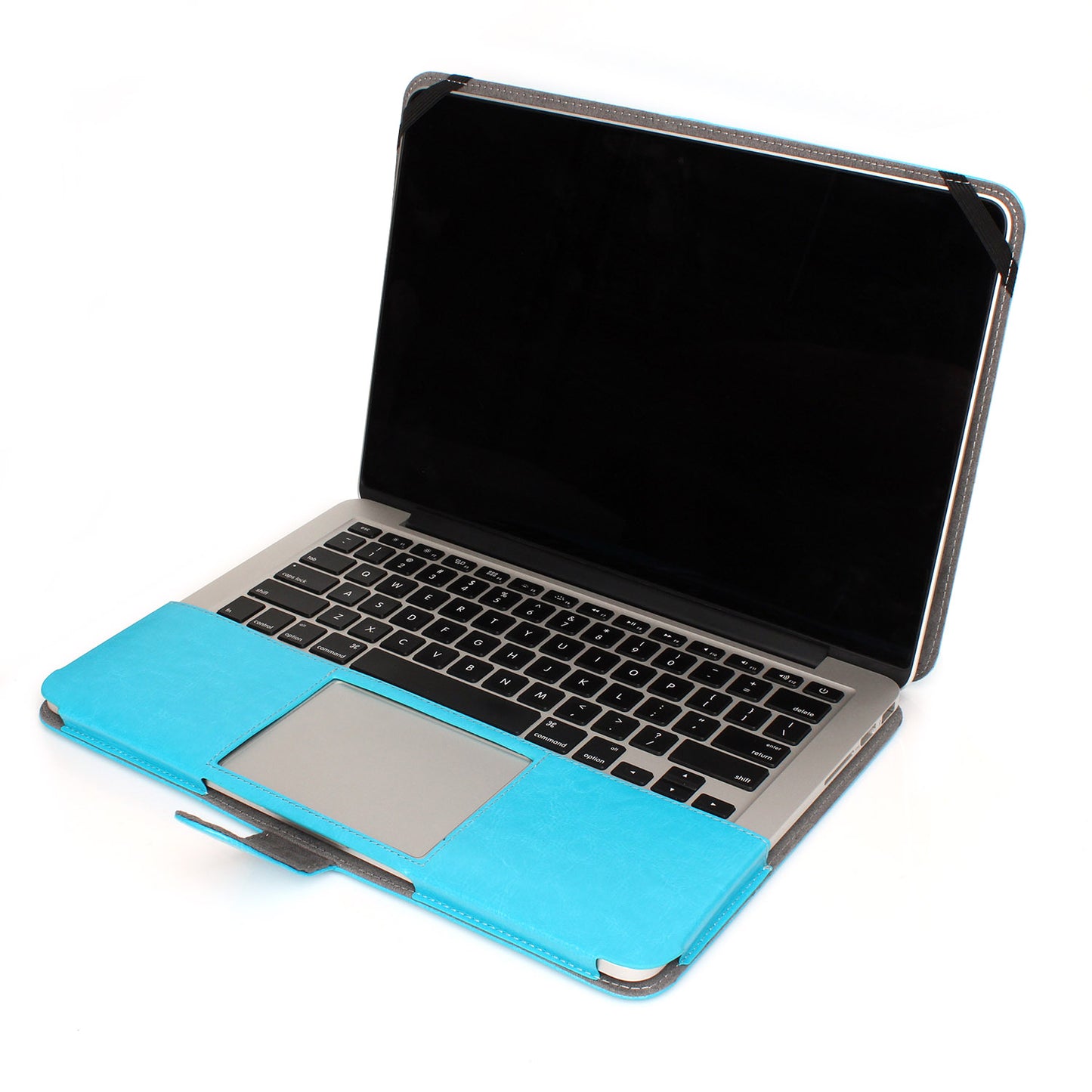 Laptop Sleeve Protective Folio Book PU Leather Cover for MacBook Pro 16.2inch 2021 (A2485) - Blue