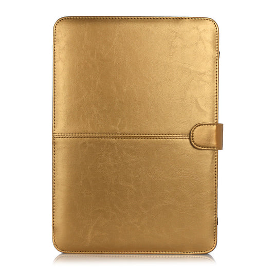 Laptop Sleeve Protective Folio Book PU Leather Cover for MacBook Pro 16.2inch 2021 (A2485) - Gold