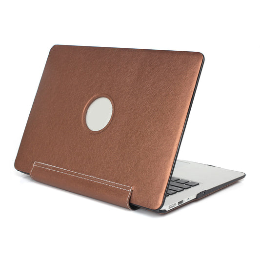 One Piece PU Leather + PC Protective Shell Case for MacBook Pro 13.3-inch (A1706/A1708/A1989/A2159/A2289/A2251/A2338) - Copper