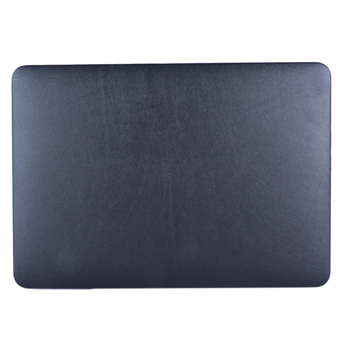 Anti-scratch PU Leather Coated PC Protective Case with Hollow-out Bottom for MacBook Air 13.3-inch (A1932/A2179/A2337) - Black