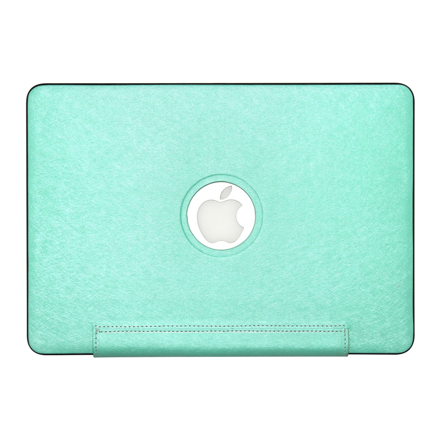PU Leather + PC Protective Shell Cover with Hollow-out Bottom for MacBook Air 13.3 inch (A1932/A2179/A2337) - Green