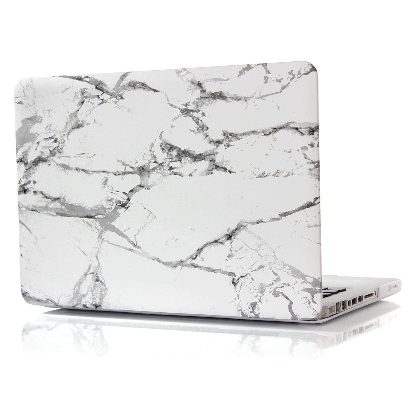 Pattern Printing Hard PC Protective Laptop Case Cover for MacBook 16 Pro (A2141) - White/Grey/Marble