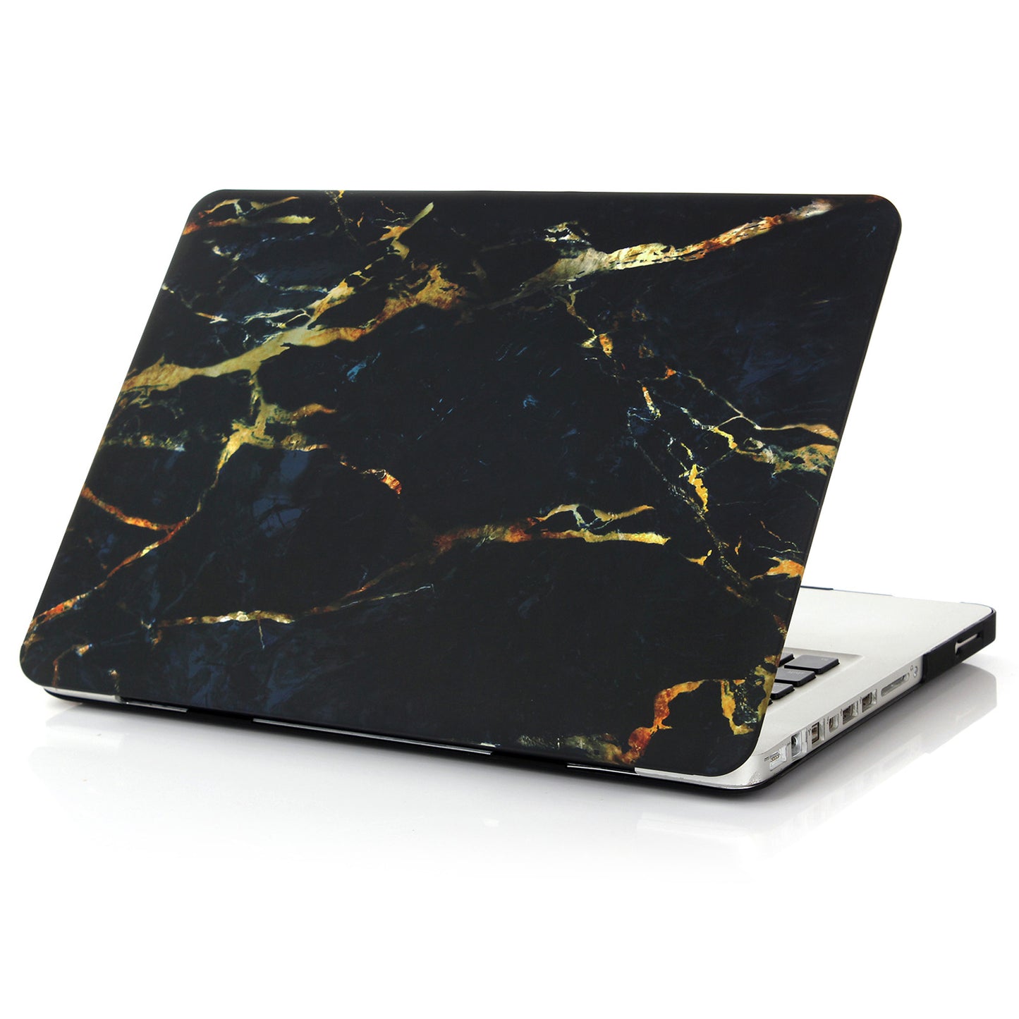 Pattern Printing Hard PC Protective Laptop Case Cover for MacBook 16 Pro (A2141) - Black/Gold/Marble