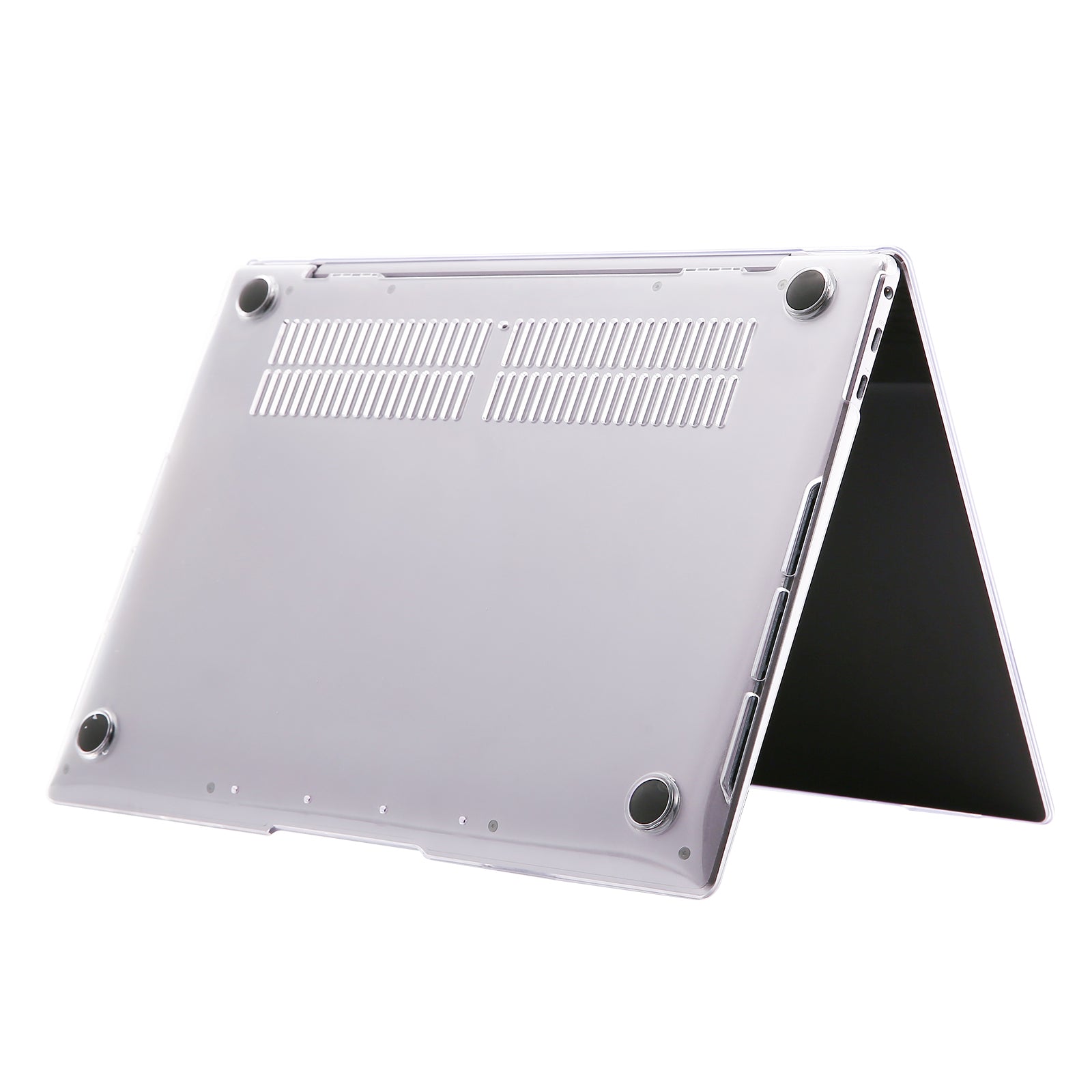 Front and Back Protective Shell Shockproof Anti-scratch Clear PC Cover with Hollow-out Bottom for MateBook 14-inch 2021 - Transparent