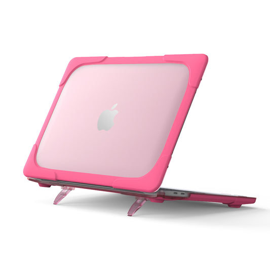 Hard PC Laptop Case Sleeve Notebook Computer Cover with Supporting Stand for MacBook Pro 13inch A2251 / A2289 / A2338 - Rose