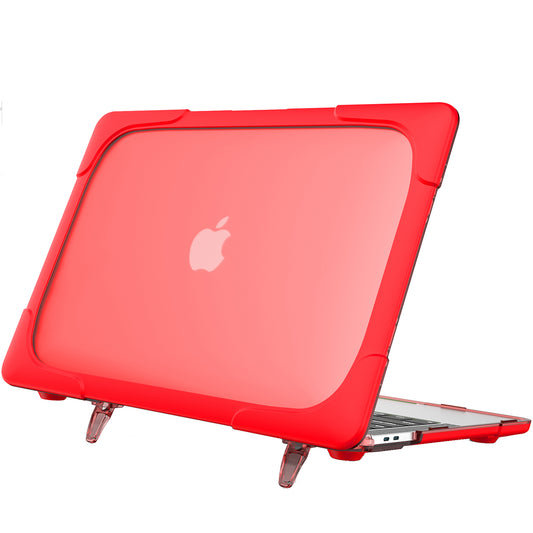Supporting Stand PC Laptop Case Protective Notebook Cover for MacBook Air 13inch A1932 / A2179 / A2337 - Red