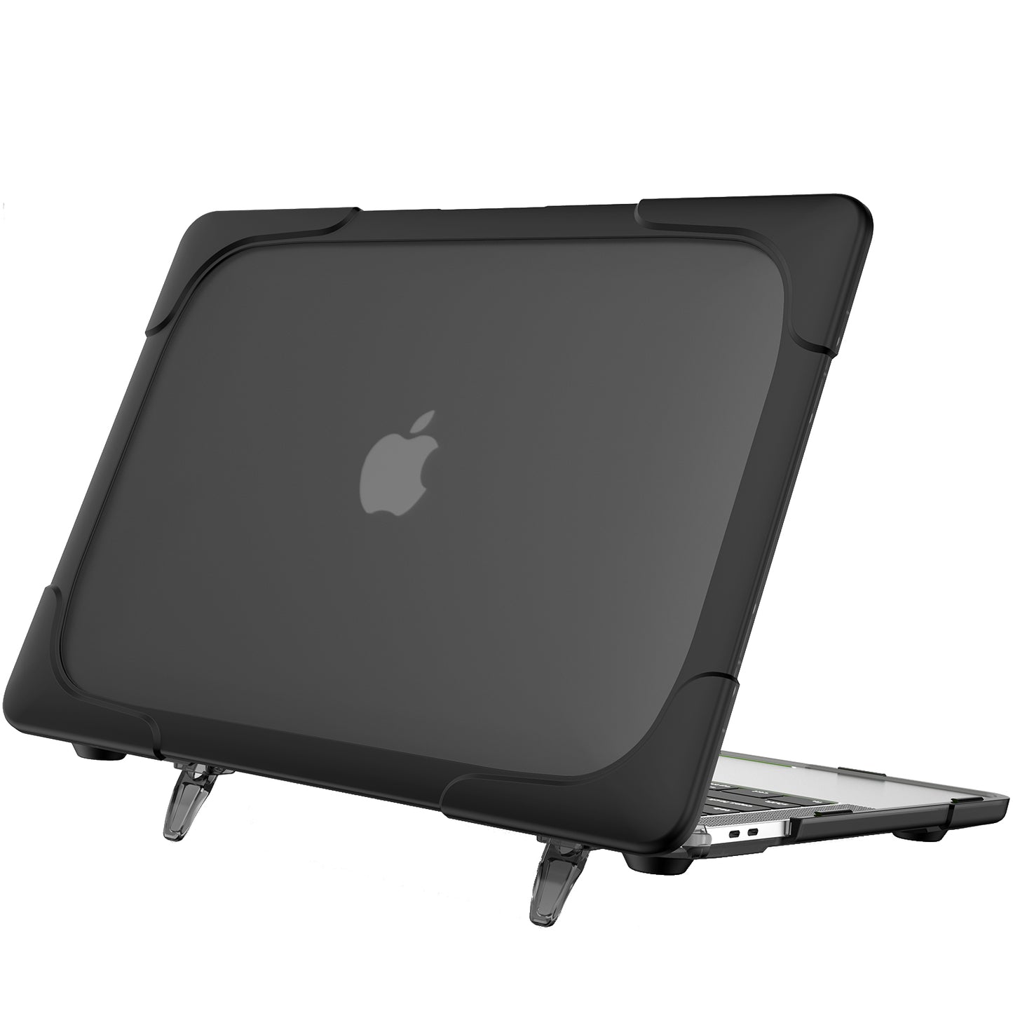 Supporting Stand PC Laptop Case Protective Notebook Cover for MacBook Air 13inch A1932 / A2179 / A2337 - Black