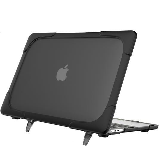 Supporting Stand PC Laptop Case Protective Notebook Cover for MacBook Air 13inch A1932 / A2179 / A2337 - Black