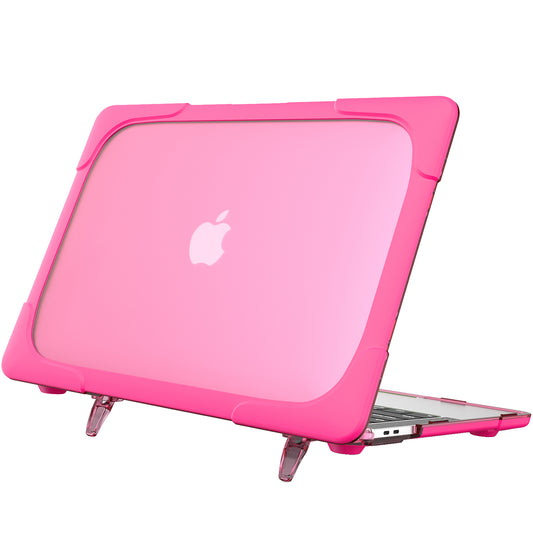 Supporting Stand PC Laptop Case Protective Notebook Cover for MacBook Air 13inch A1932 / A2179 / A2337 - Rose