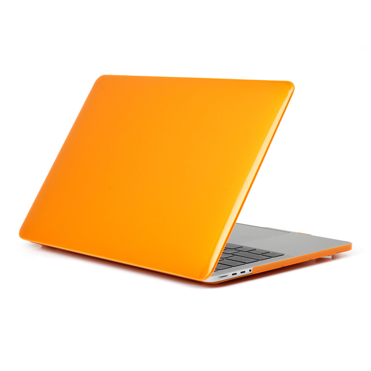 Crystal PC Front and Back Protective Cover Anti-drop Shell for MacBook Pro 16 inch (2021) A2485 - Orange