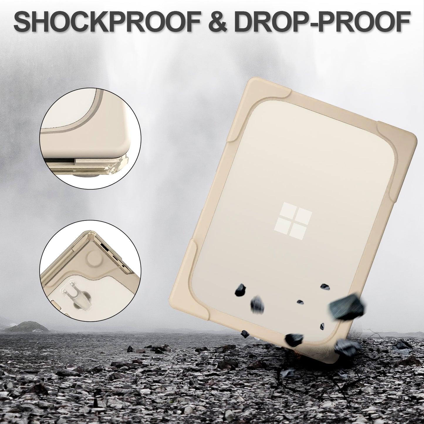 Heat Dissipation Hard PC Protective Laptop Case Notebook Cover for Microsoft Surface Laptop 3 / 4 13.5-inch 1868 Metal Keyboard Version - Khaki