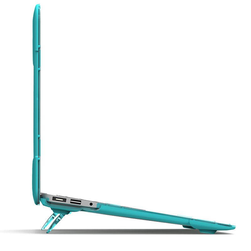 Supporting Stand Design Hard PC Anti-scratch Laptop Case Protective Notebook Cover for MacBook Air 13inch A1466 / A1369 - Baby Blue