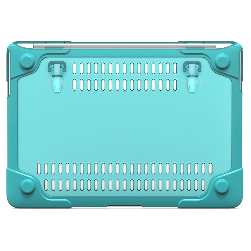 Supporting Stand Design Hard PC Anti-scratch Laptop Case Protective Notebook Cover for MacBook Air 13inch A1466 / A1369 - Baby Blue