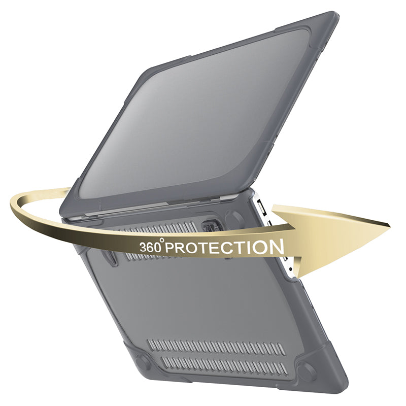 Hard PC Laptop Case Notebook Computer Cover with Supporting Stand Feet for MacBook Pro 15-inch / Pro Retina 15-inch A1398 - Grey