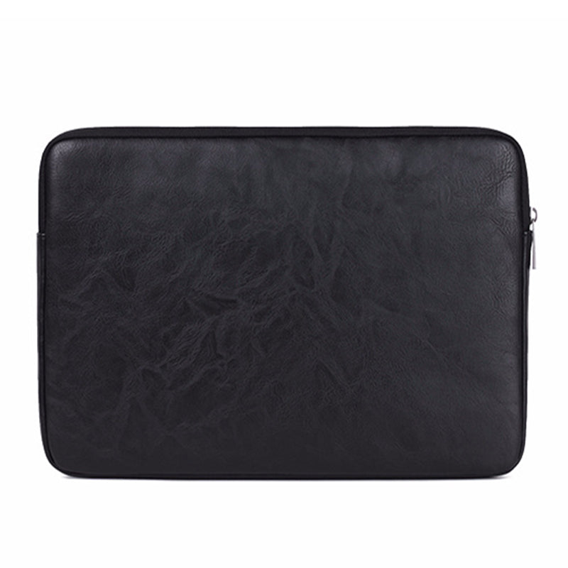 Fashionable Laptop Sleeve 11inch Notebook Computer Simple Style PU Leather Large Carrying Bag Laptop Case - Black / Brown