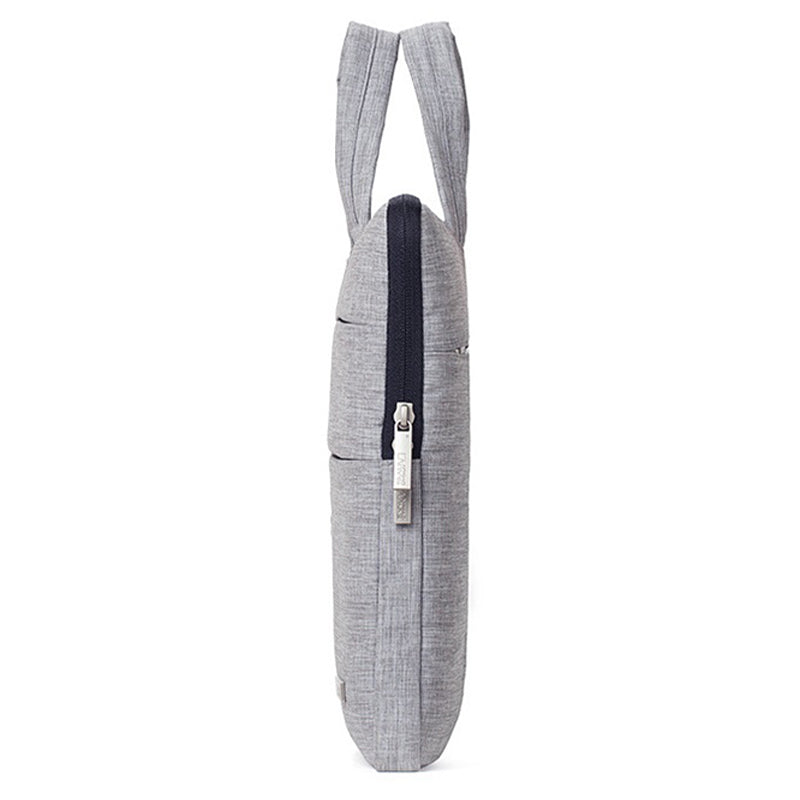 Large Capacity Simple Style Laptop Sleeve 14inch Notebook Carrying Bag for School Business Work - Light Grey
