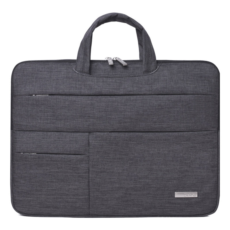 Large Capacity Simple Style Laptop Sleeve 14inch Notebook Carrying Bag for School Business Work - Dark Grey