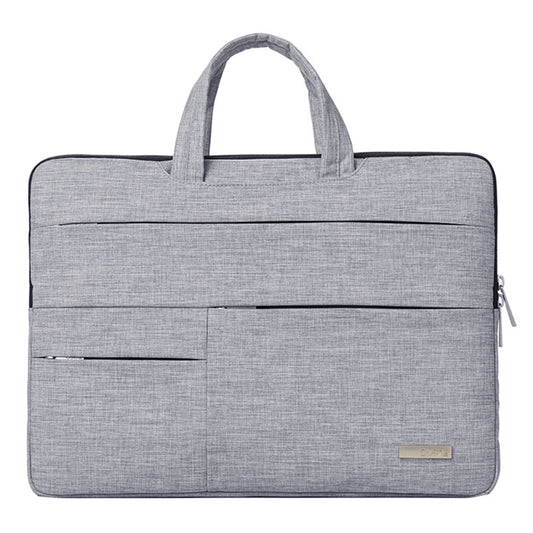 Canvasartian L3-02 Simple Style Notebook Laptop Sleeve 15inch Laptop Large Capacity Handbag Laptop Case - Light Grey