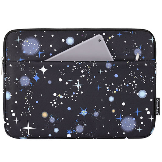 Canvasartian H16-11 Starry Sky Pattern Laptop Sleeve Carrying Bag Case for 14-inch Notebook - Black