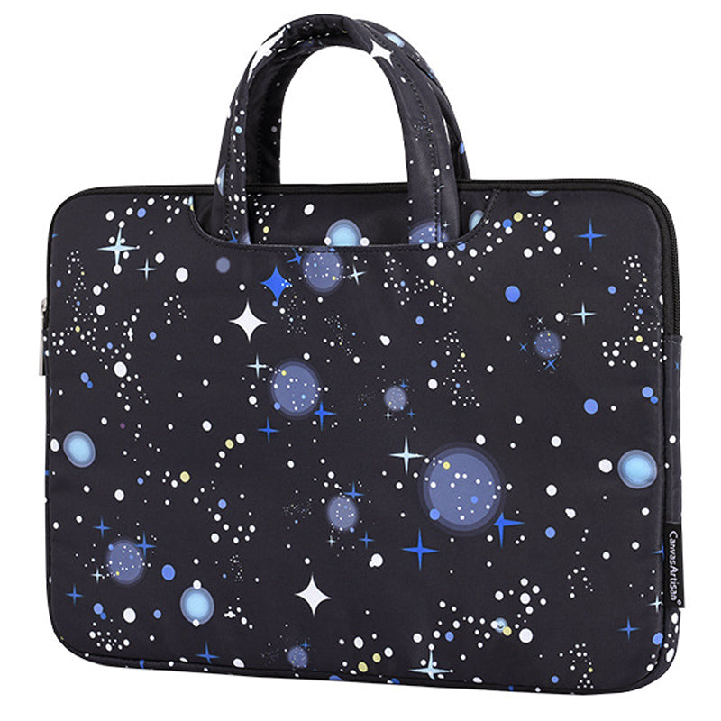 Large Capacity Starry Night Pattern Printed Laptop Sleeve 14inch Notebook Carrying Bag for School Business Work