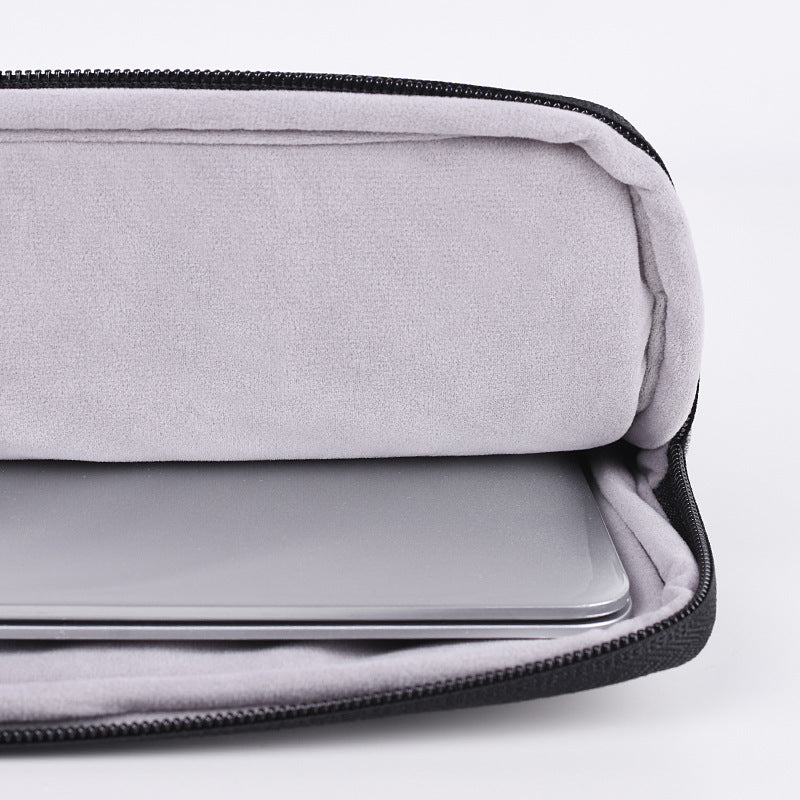 Slim Zipper Laptop Case Large Capacity Carrying Bag with Mini Storage Pouch for 12inch Laptops - Dark Grey