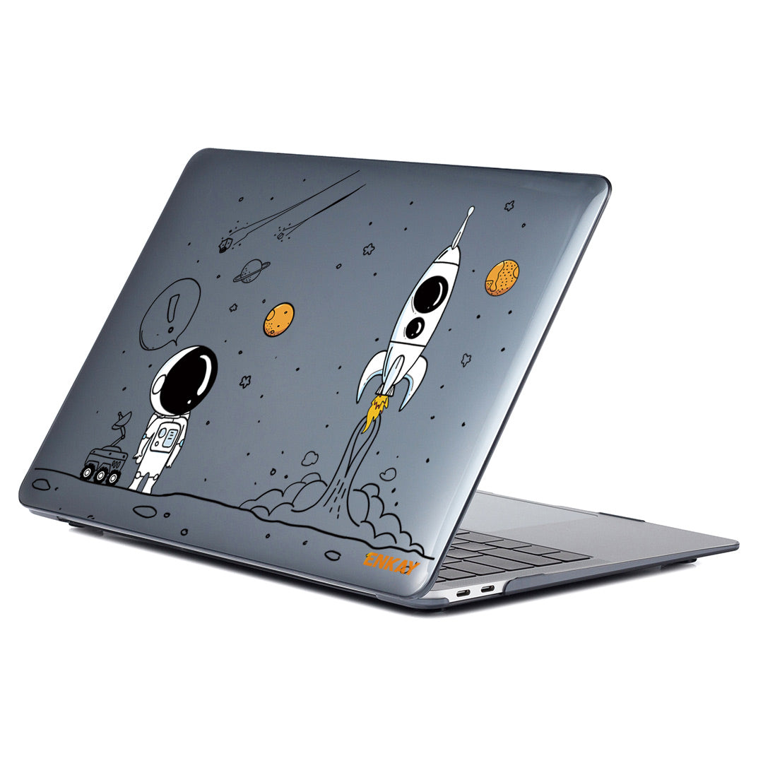 for MacBook Pro 16 inch (2021) A2485 Pattern Design Transparent Laptop Hard PC Protective Case Polycarbonate Notebook Shell Cover - Astronaut No.1