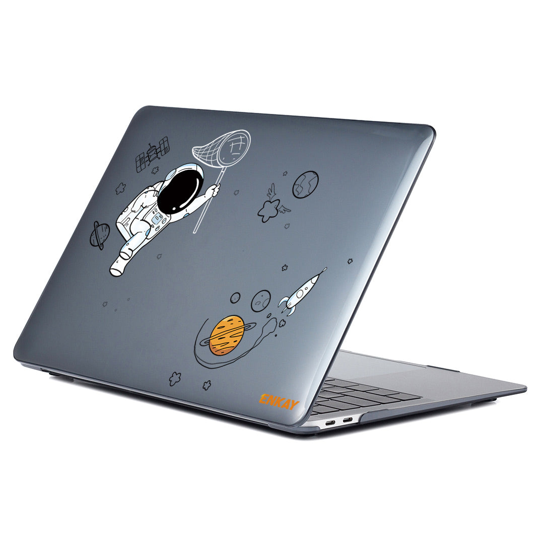 for MacBook Pro 13 inch (2020) A2251/A2289/A2338 Cute Pattern Design Laptop Practical Hard Protective Case Polycarbonate Notebook Shell Cover - Astronaut No.2