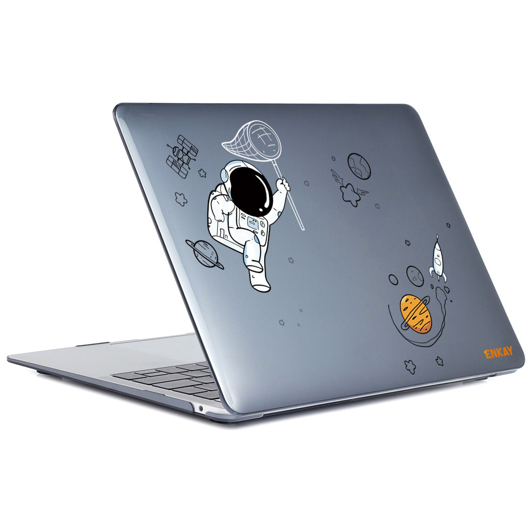 for MacBook Pro 13 inch (2020) A2251/A2289/A2338 Cute Pattern Design Laptop Practical Hard Protective Case Polycarbonate Notebook Shell Cover - Astronaut No.2
