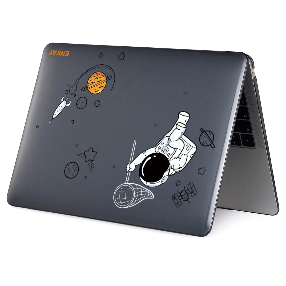 for MacBook Pro 13 inch (2020) A2251/A2289/A2338 Cute Pattern Design Laptop Practical Hard Protective Case Polycarbonate Notebook Shell Cover - Astronaut No.2