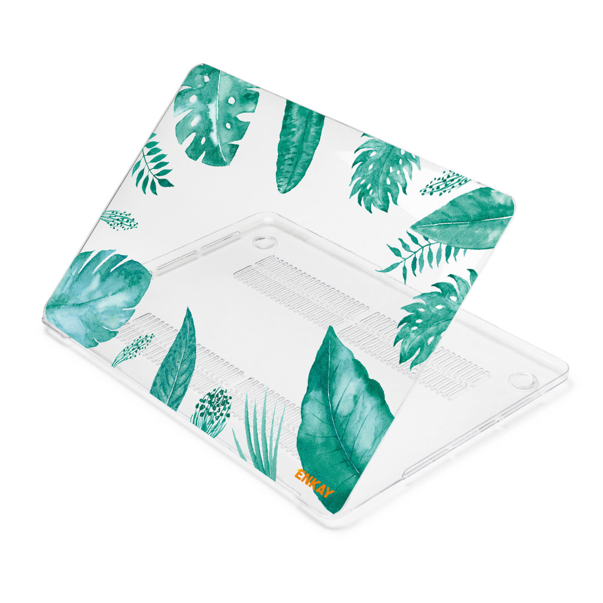 for MacBook Pro 15 inch (2016-2017) A1707/ (2018-2019) A1990 Leaf Giraffe Pattern Notebook Case Hard PC Polycarbonate Crystal Clear Laptop Protective Cover - Leaf