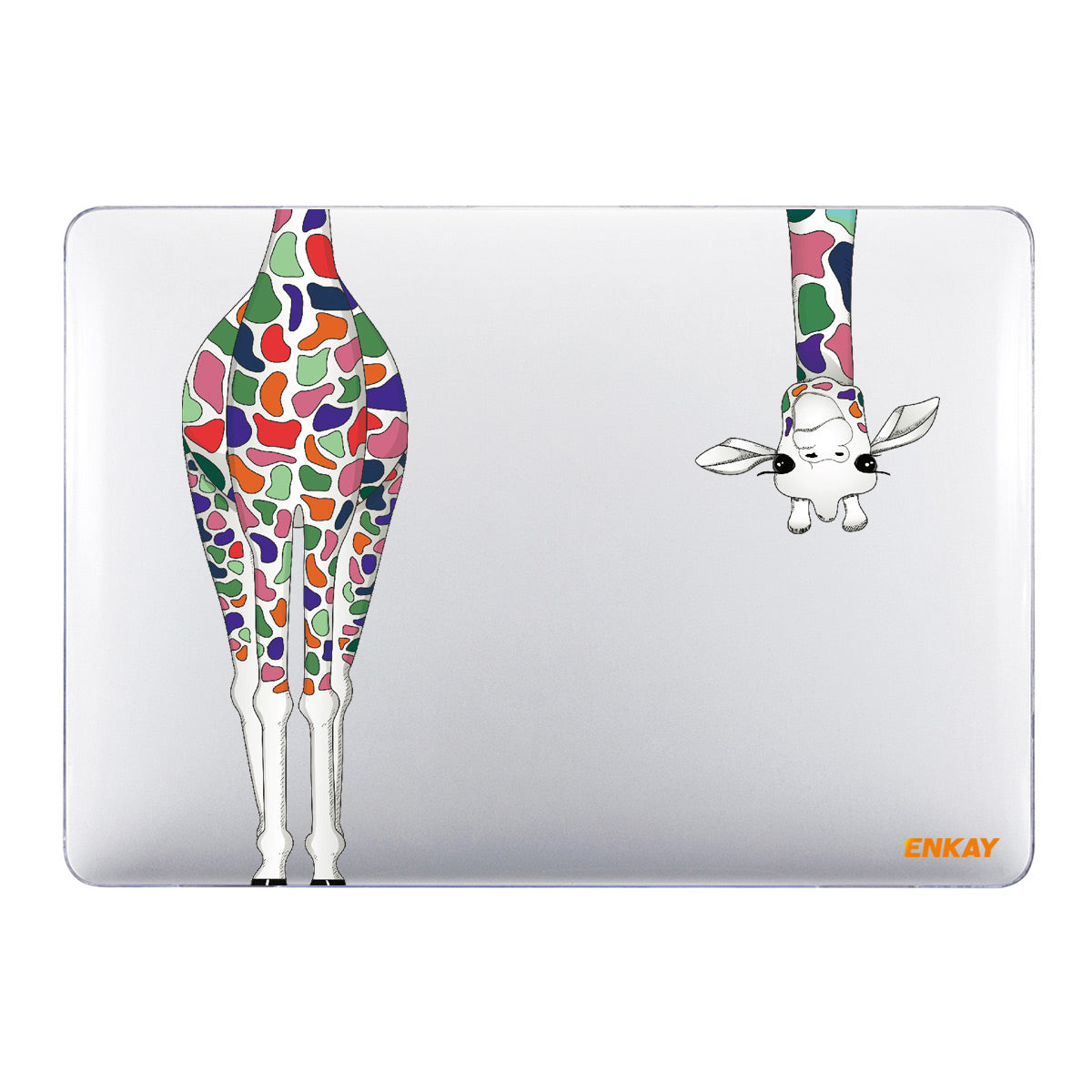 for MacBook Pro 16 inch (2021) A2485 Forest Series Vivid Pattern Transparent Polycarbonate Laptop Case Hard PC Notebook Cover - Giraffe