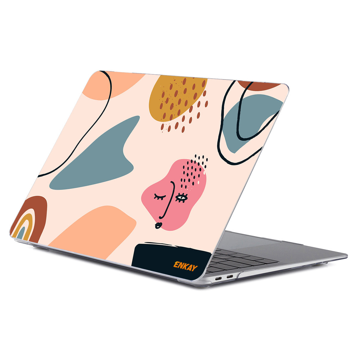 for MacBook Pro 14 inch (2021) A2442 Geometry Series Polycarbonate Notebook Cover Pattern Design Anti-scratch Laptop Hard Case - Geometry No.7