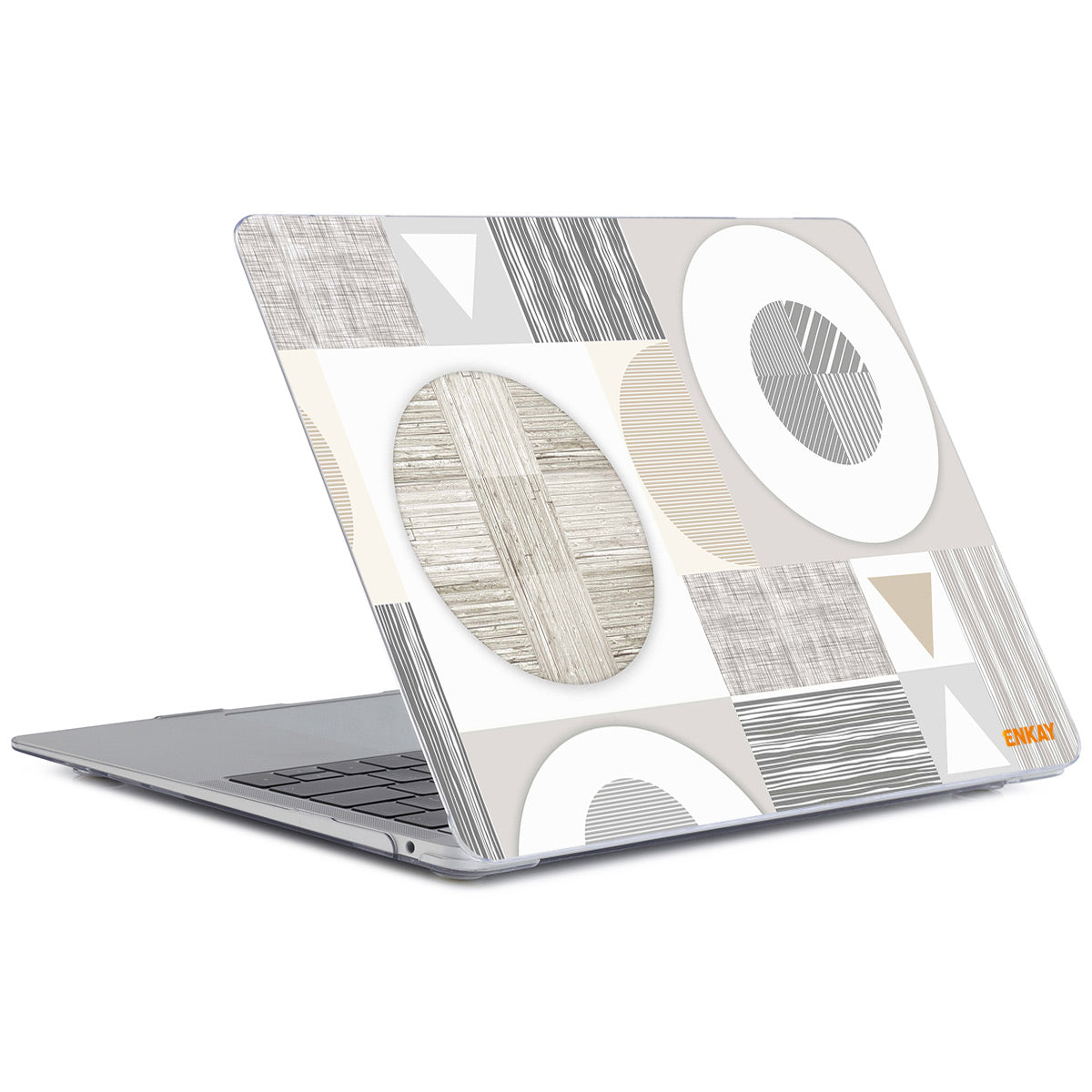 for MacBook Pro 15 inch (2016-2017) A1707/(2018-2019) A1990 Geometry Series Crystal Clear Hard PC Laptop Case Polycarbonate Notebook Protective Cover - Geometry No.3