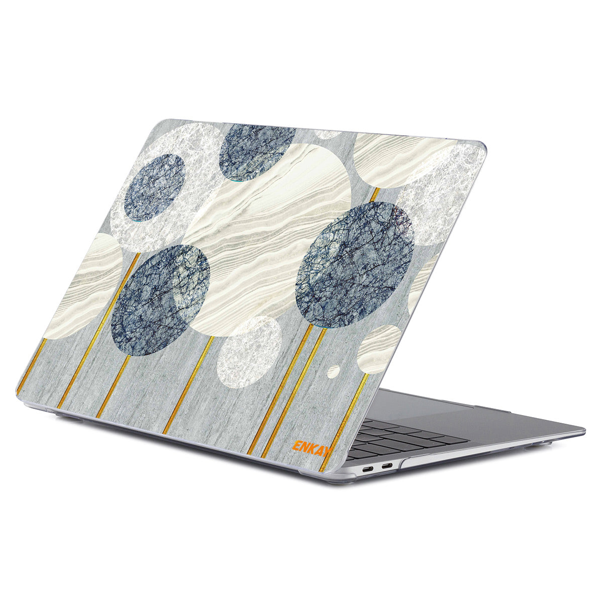 for MacBook Pro 16 inch (2019) A2141 Geometry Series Polycarbonate Laptop Case Transparent Hard PC Protective Notebook Cover - Geometry No.2