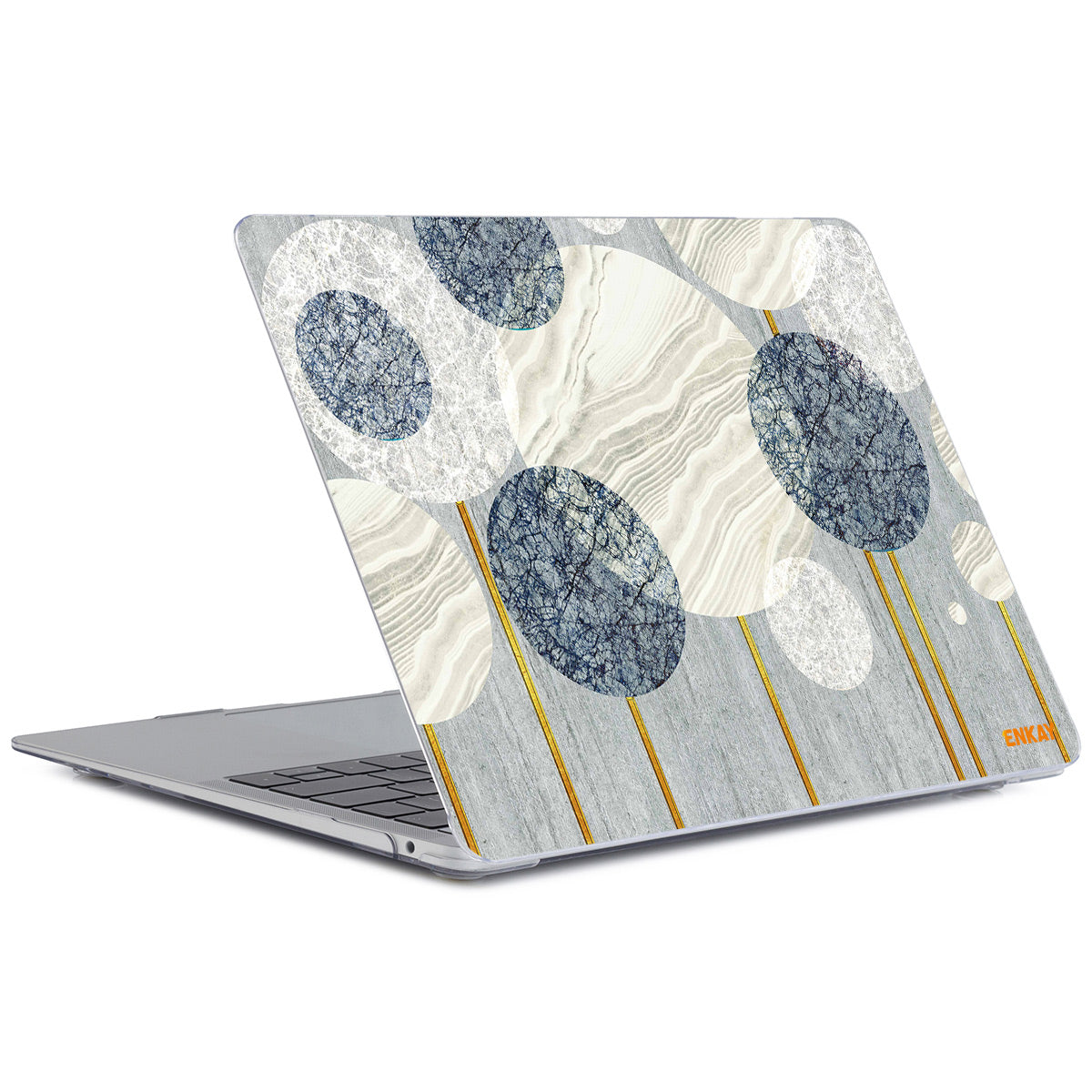 for MacBook Pro 16 inch (2019) A2141 Geometry Series Polycarbonate Laptop Case Transparent Hard PC Protective Notebook Cover - Geometry No.2