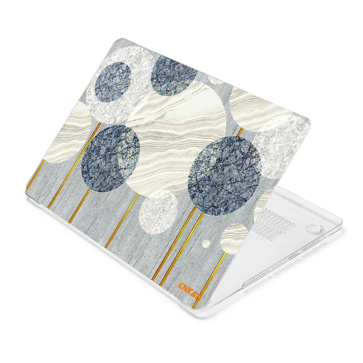for MacBook Pro 16 inch (2019) A2141 Geometry Series Polycarbonate Laptop Case Transparent Hard PC Protective Notebook Cover - Geometry No.2